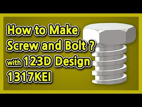 How to Make Screw and Bolt : Autodesk 123D Design