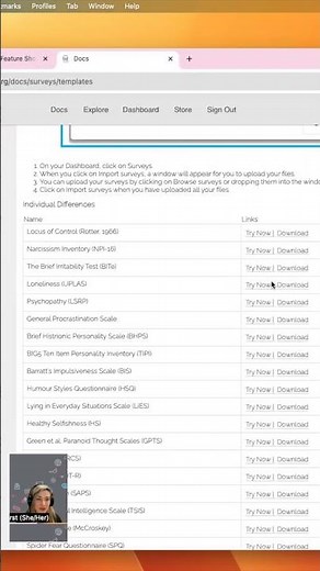Survey Library on pavlovia.org