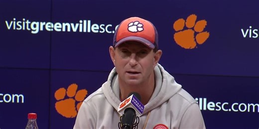 Dabo talks about Clemson men's soccer winning championship