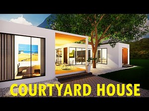 Modern Courtyard House Design | 3 Bedroom Small Home Idea
