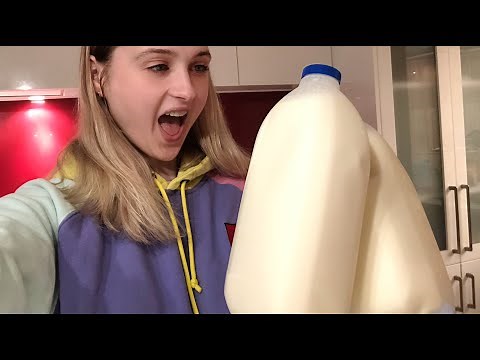 1 Gallon Milk Challenge | GIRLS VS FOOD