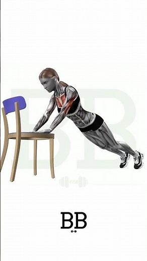 Incline Pushups on Chair (CHEST): Perfect Pushup Progression for Beginners! 💪