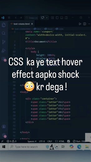 CSS Text Hover Effect 🔥| #css #webdevelopment #frontenddeveloper #fullstackdeveloper #sithub