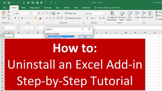 How to Uninstall and Remove an Excel Add-in - Excel Campus