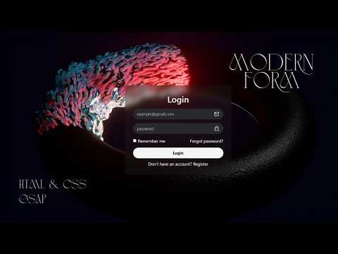 Stunning Animated Login Form using HTML CSS & GSAP | Modern UI Design Tutorial
