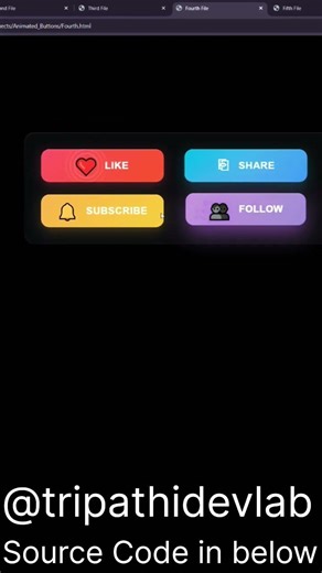 🎯 Cool Animated Buttons with CSS & JavaScript | Tripathi Dev Lab #css #javascript #tripathidevlab