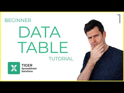 Excel Data Table Tutorial Part 1/2