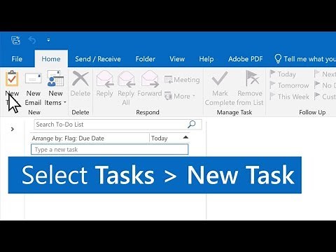 Create tasks and to-do items in Outlook