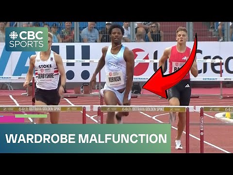 VIRAL MOMENT: Chris Robinson overcomes WARDROBE MALFUNCTION to win race | #CBCSports