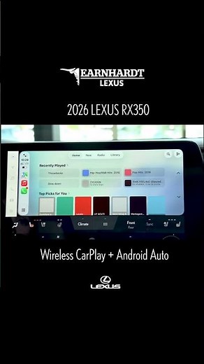 2026 Lexus RX 350 — Wireless Apple CarPlay & Android Auto