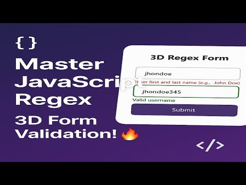Form Validation with JavaScript Regular Expressions | JavaScript Regex for Beginners