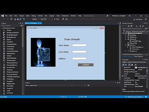 How to create windows form application in visual studio 2019