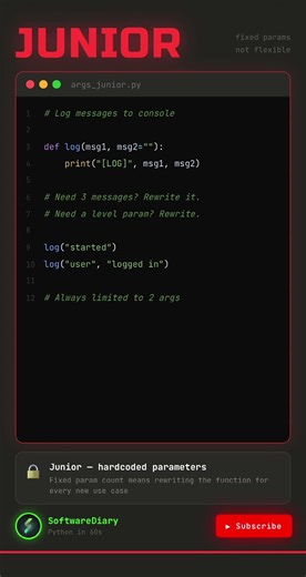 Junior vs Senior Python Developer 🐍 | This Code Shows the Difference! #ytshorts #coding #python