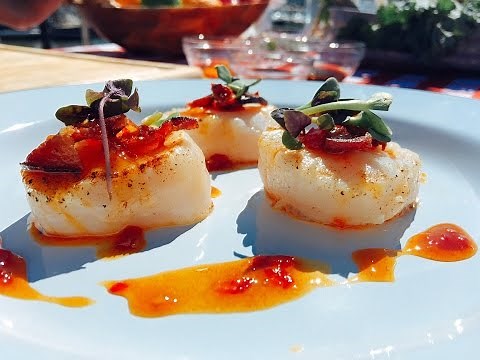How to Cook Pan Seared Scallops + a Ponzu Sauce and Bacon with Bonefish Grill