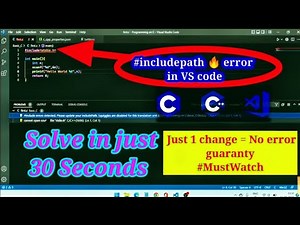 #include errors detected. update your include Path. How to fix this include path error in VS code !!