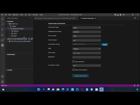 Connect Oracle with visual Studio Code
