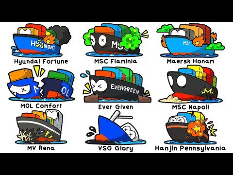 Every Worst Maritime Cargo Ship Disaster Explained in 14 Minutes