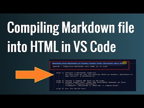 Compiling Markdown into HTML in Visual Studio Code