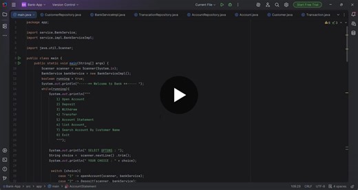 #java #firstproject #bankingsystem #codingjourney #oop #backenddevelopment #programming #learning #developer #tech | Aayush patil