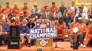 WATCH: Dabo talks about Clemson football culture. See video of team running down the hill in Death Valley here: http://www.wyff4.com/article/clemson-tigers-celebration-saturday-in-clemson/8581519 | WYFF News 4