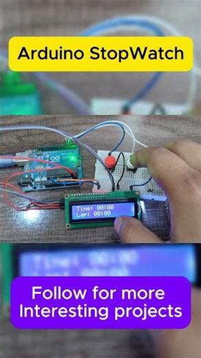 ⏱️ Arduino Stopwatch w/ Lap! #arduino#diy