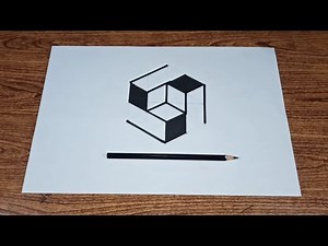 easy way to draw 3d for beginners | 3d drawing