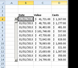 Create A Scrollable List In Excel