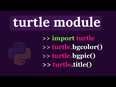 Python Turtle Graphics - bgcolor() | title() | bgpic()