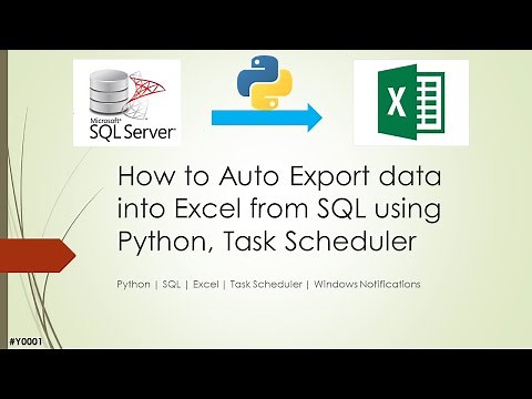 Automatic Export data into Excel from SQL using Python | Task Scheduler | Data Automation #1