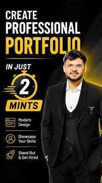 Create Professional Portfolio In 2 Mins! 😳 | Free AI Tool #ai #chatgpt