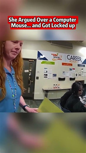 She Argued over a computer Mouse.. and Got Locked up. #bodycam #cops #shorts