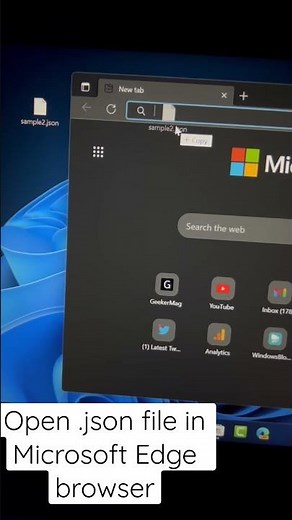 Microsoft Edge Trick: Open .json file in Microsoft Edge #microsoftedge #vindows