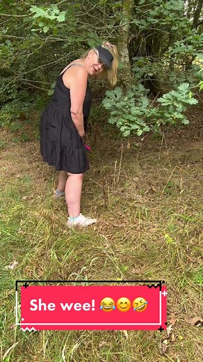 Learning to Use a Shewee for the First Time on a Nature Walk