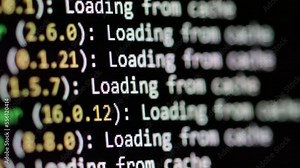 Loading string in log file scrolling on screen. Check data from internet connection by shell terminal. Log strings streams data from internet connection