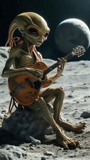 #ai #alien #guitar #yellow #music #fyp
