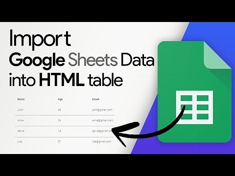 From Google Sheets to HTML table - importing and displaying data