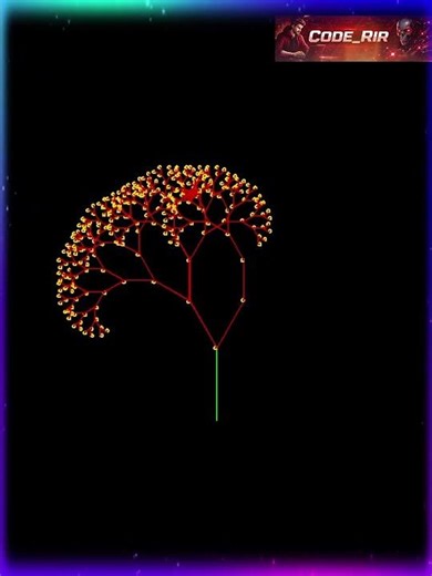 Recursive Python code that draws a tree 🌳