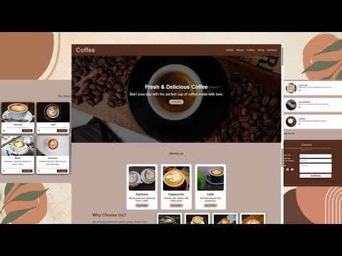 Build a Fully Responsive Coffee Shop Website Using HTML, CSS & JavaScript | Complete Step-by-Step