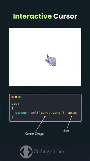 interactive cursor using HTML CSS JavaScript #coding #webdesign #viral #shorts