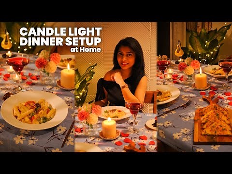 Candle Light Dinner Setup at Home🕯️✨| घर पर कैंडल लाइट डिनर की सजावट कैसे करें | Candle Light Dinner