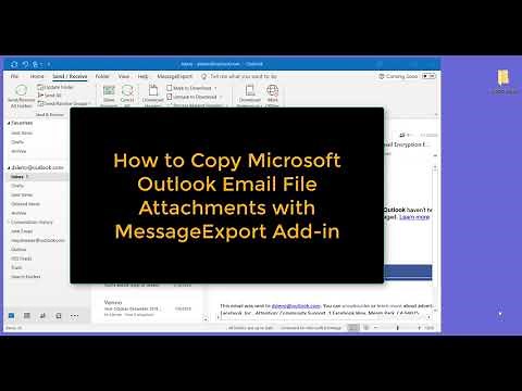 How to Copy All Attachments from Microsoft Outlook Emails.