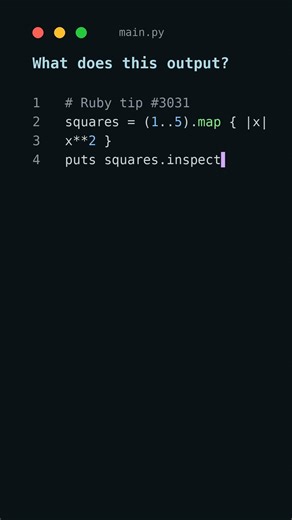 Quick Ruby Tip #3031 🌟 #coding #viral #shorts