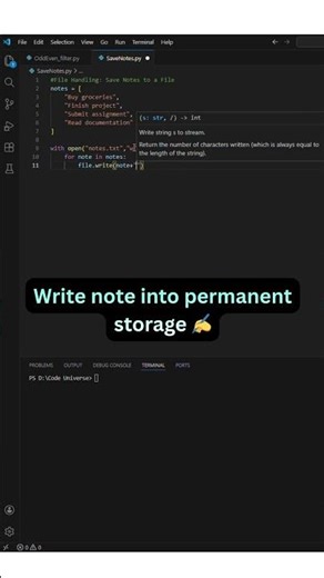 Python File Handling 📝 | Save & Open Notes Like Real Apps (Beginner)