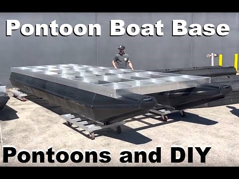 Base frame and floats 6.9 Mtr (23 feet) Pontoon boat build