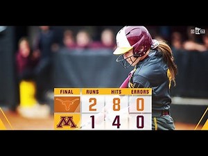 Highlights: Gopher Softball Falls to Texas 2-1 in NCAA Tournament
