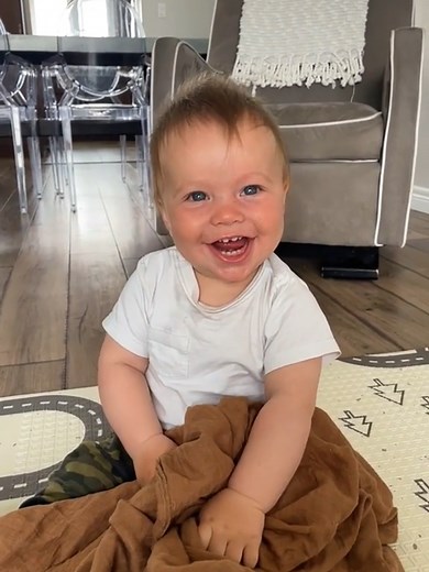 Baby's First Laugh Caught on Camera!