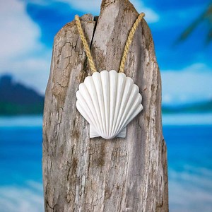 Seashell Necklace - Hand Carved Necklace - from Bali Necklaces