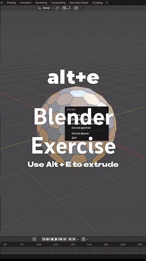 Let’s transform an icosphere into something amazing with simple movements in Blender #blendertips