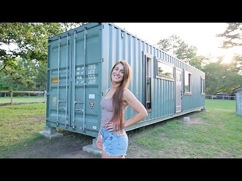 OFF GRID SHIPPING CONTAINER CABIN | Floor Plan Tour