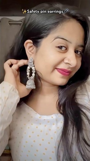 Diy Safety pin 🧷 earrings #viral #youtubeshorts #hack #ytshorts #trending #shorts #diy